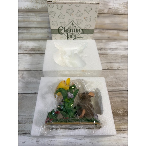 Fitz & Floyd Charming Tails Friendship In Bloom FF 98/213 Griff Special Ed 1999 - Picture 4 of 5